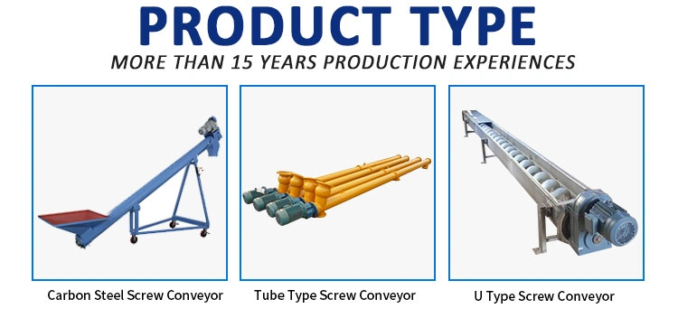 Stainless Steel Spiral Auger Screw Conveyor Price for Cement Industry