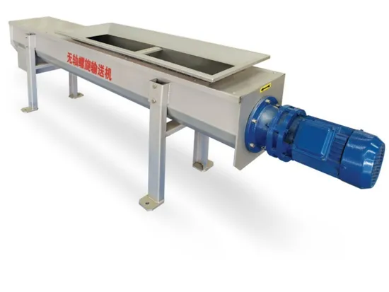 脱水用マッドケーキ用U形シャフトレススパイラルスクリューコンベヤ